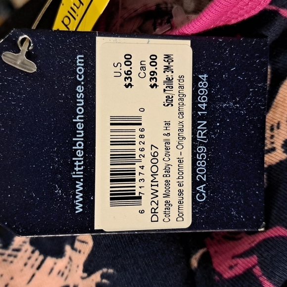 Hatley Little Blue House girls 3-6 months romper with matching hat NWT - Picture 4 of 6